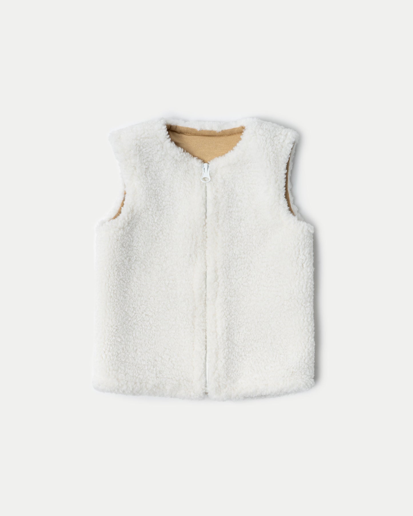 Камізелька хутряна Молочна