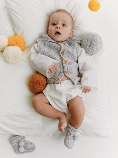 В'язаний комплект сірий