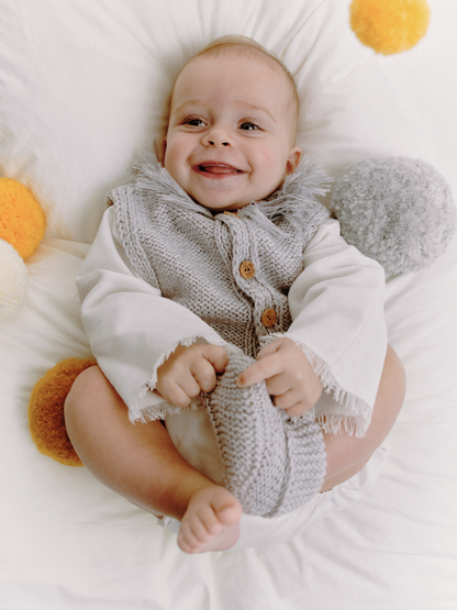 В'язаний комплект сірий