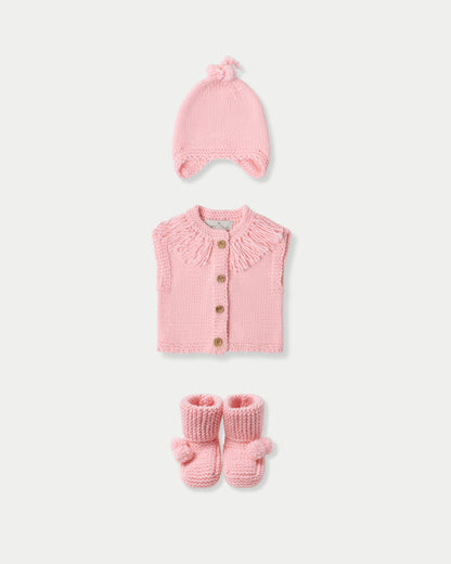 В'язаний комплект сірий